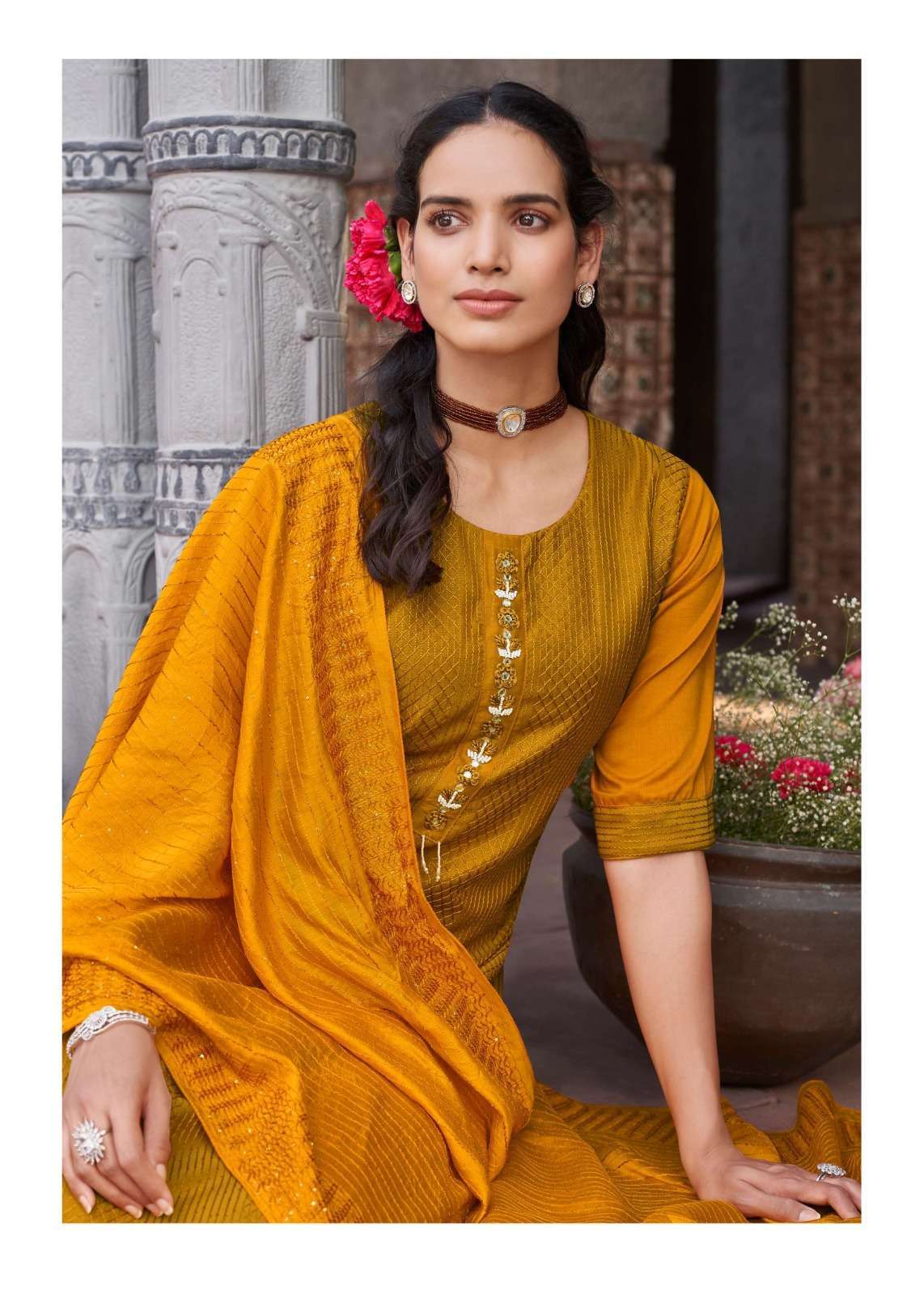 MURPHY SERIES 701 TO 704 BY WANNA DESIGNER WITH WORK CHINON SILK KURTI WITH PANT AND DUPATTA ARE AVAILABLE AT WHOLESALE PRICE